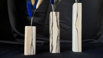 vase bois naturel massif brut design fleur séchée chêne bois blanc bois échauffé arrondi artisan local m-obois local meuse lorraine